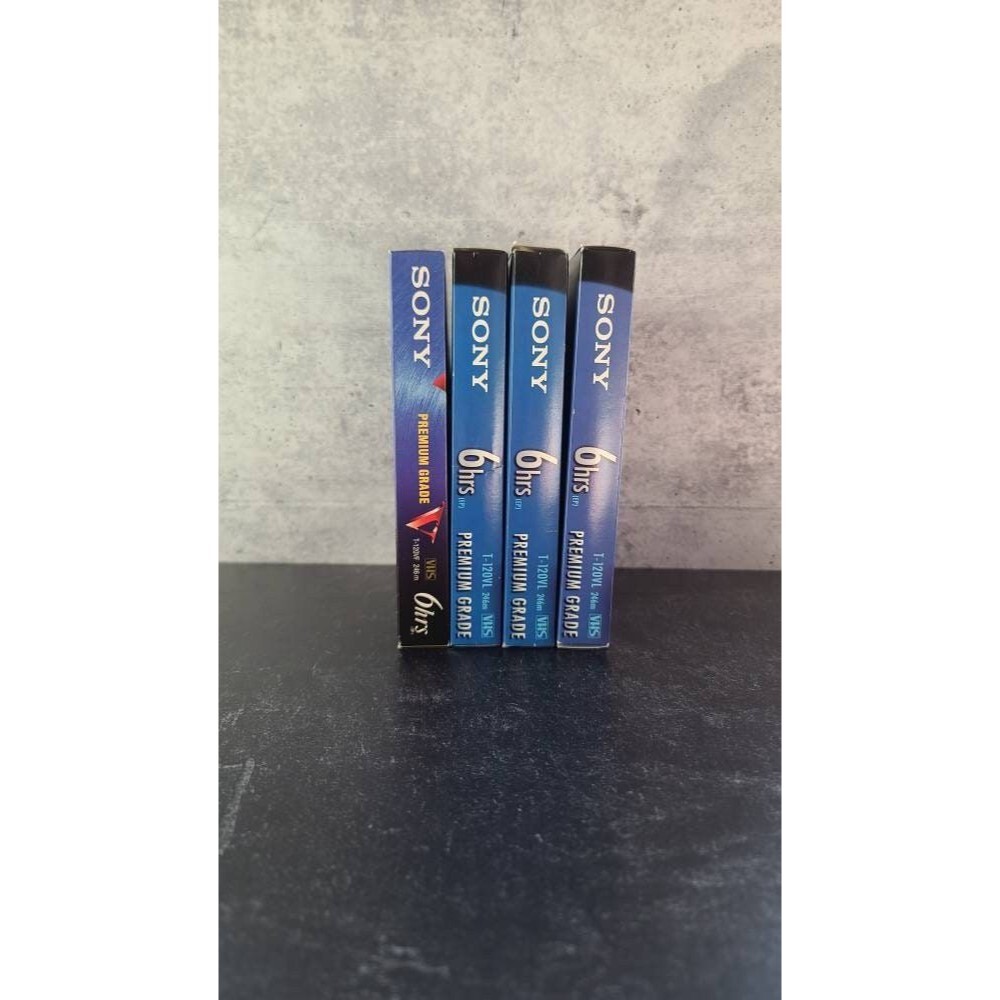 Set of 4 Sony VHS Tapes